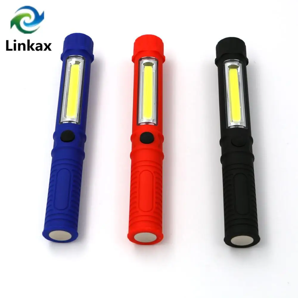 Magnetic COB LED Mini Pen Multifunction led Torch light cob Handle work flashlight cob Work Hand Torch Flashlight USE 3*AAA
Magnetic COB LED Mini Pen Multifunction led Torch light cob Handle work flashlight cob Work Hand Torch Flashlight USE 3*AAA