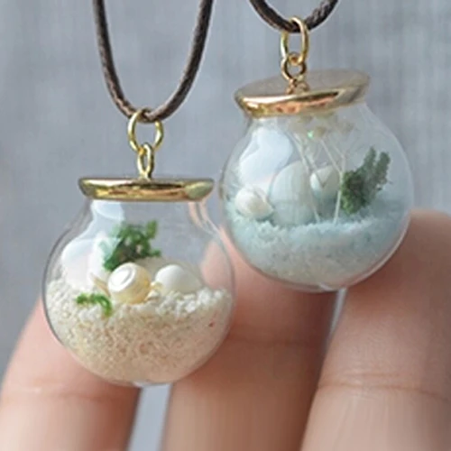 2PCS 20MM Natural BEACH IN A GLASS sea pendant mini vial globe bottle tiny round ball real miniature shell pearl starfish
2PCS 20MM Natural BEACH IN A GLASS sea pendant mini vial globe bottle tiny round ball real miniature shell pearl starfish