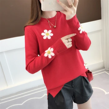 2020 Women's New Autumn and Winter Round neck Sweater Flowers Loose Large Size Sweater Short Paragraph Bottoming Sweater LQ047
2020 Women's New Autumn and Winter Round neck Sweater Flowers Loose Large Size Sweater Short Paragraph Bottoming Sweater LQ047