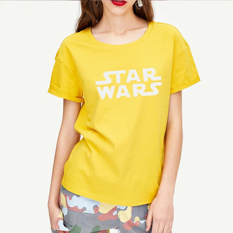 Second Half Price T shirt Women Cotton STAR WARS print Y white red casual o-neck Female T-shirt design Tshirt Tops Tees
Second Half Price T shirt Women Cotton STAR WARS print Y white red casual o-neck Female T-shirt design Tshirt Tops Tees