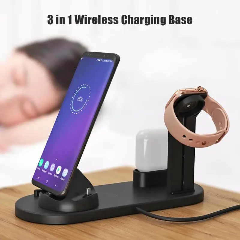 3 In 1 Wireless Charging Dock for Airpods Android Apple Watch Holder Fast Charging Station for iPhone Android Smart Phones
3 In 1 Wireless Charging Dock for Airpods Android Apple Watch Holder Fast Charging Station for iPhone Android Smart Phones