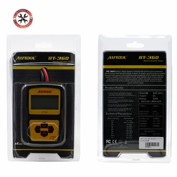 BT360 12V Auto Battery Tester Car Battery Analyzer Multi-Language Diagnostic Tool Charging Starting Tester
BT360 12V Auto Battery Tester Car Battery Analyzer Multi-Language Diagnostic Tool Charging Starting Tester