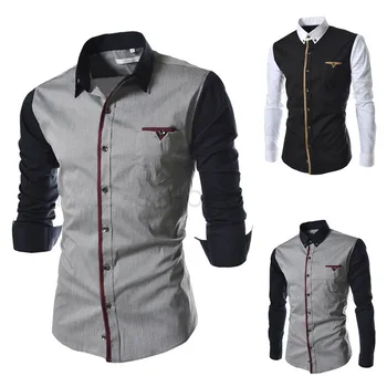 free shipping summer/spring/autumn Men shirt patchwork casual long-sleeve shirt fashion slim dress shirt men size M-XXXL
free shipping summer/spring/autumn Men shirt patchwork casual long-sleeve shirt fashion slim dress shirt men size M-XXXL