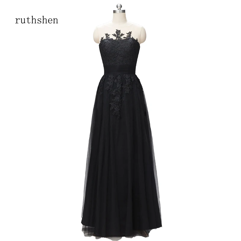 Ruthshen/длинные черные платья для женщин матери невесты большие размеры элегантное