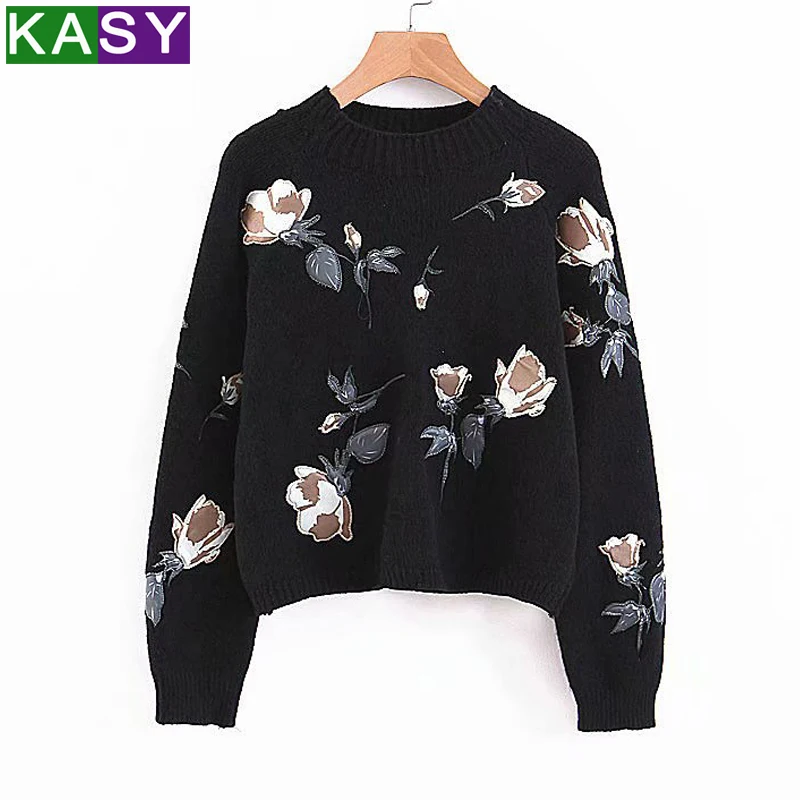 Embroidery Crewneck Bolero Sweater with Print Patterns Women Casual White Knit Wool Short Sweater Pullover Winter Maglioni Donna
Embroidery Crewneck Bolero Sweater with Print Patterns Women Casual White Knit Wool Short Sweater Pullover Winter Maglioni Donna