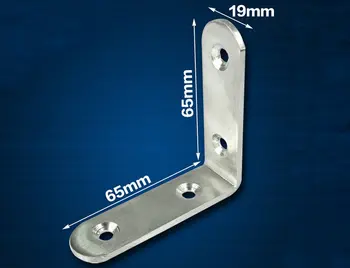 4 Pieces 65x65mm Stainless Steel Right Angle Corner Bracket Thinckness 3mm
4 Pieces 65x65mm Stainless Steel Right Angle Corner Bracket Thinckness 3mm