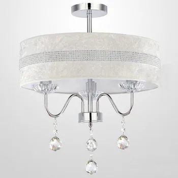 Dia.40cm Modern Crystal Hanging Light 3 Lights Simple Fabric Shade Bedroom Living Room Drum Chandelier Fixture Lighting PL637
Dia.40cm Modern Crystal Hanging Light 3 Lights Simple Fabric Shade Bedroom Living Room Drum Chandelier Fixture Lighting PL637