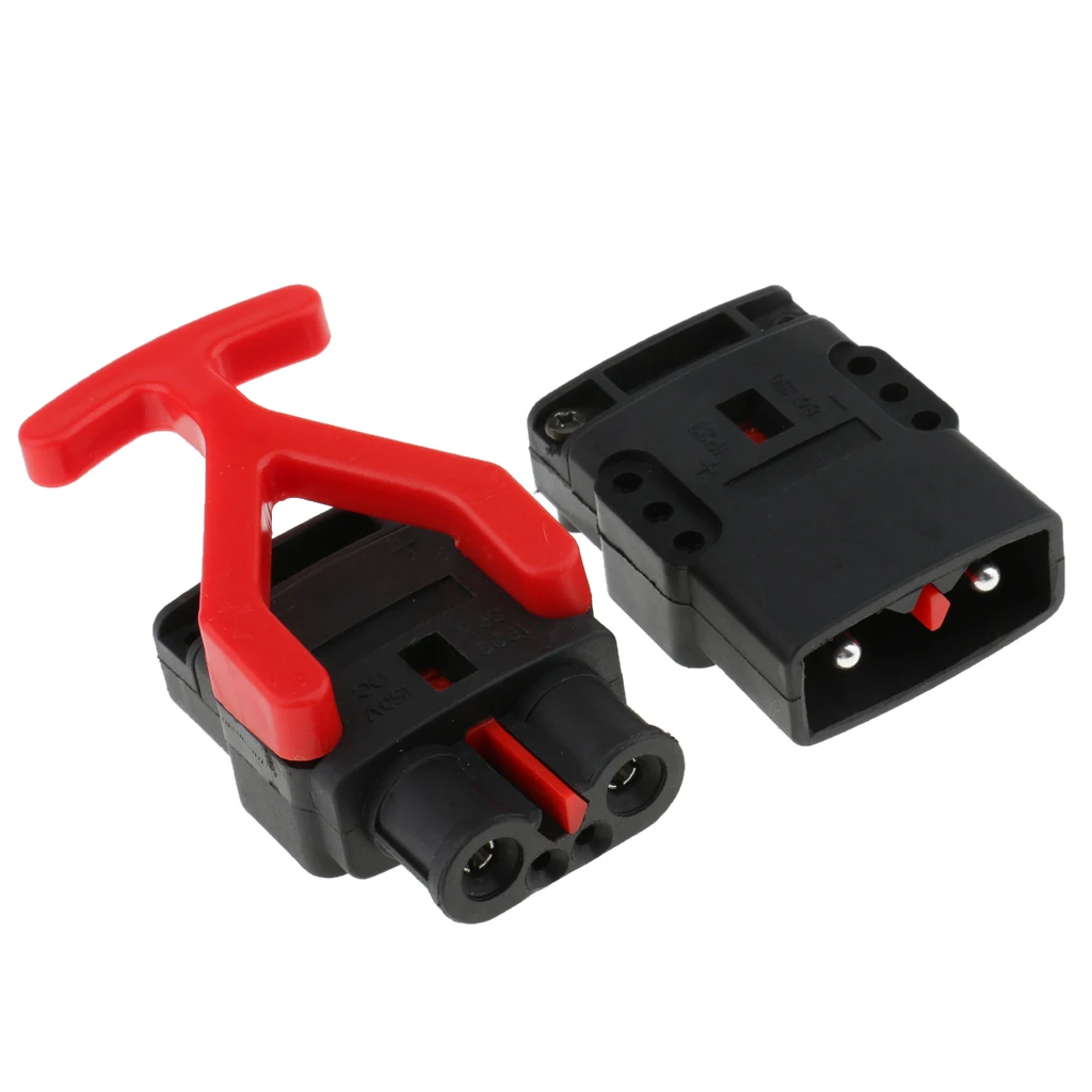 80A Battery Connect Wire Harness Disconnect Forklift Connector Handle Auto Replacement Part 4.7x2.0inch Black 80A Battery Connect Wire Harness Disconnect Forklift Connector Handle Auto Replacement Part 4.7x2.0inch Black