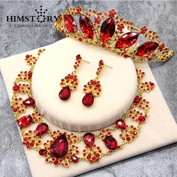 Gorgeous Red Austrian Crystal Wedding Jewelry Waterdrop Floral Crown Hair Comb Tiara Necklace Earrings Set Bridal Jewelry Set
Gorgeous Red Austrian Crystal Wedding Jewelry Waterdrop Floral Crown Hair Comb Tiara Necklace Earrings Set Bridal Jewelry Set