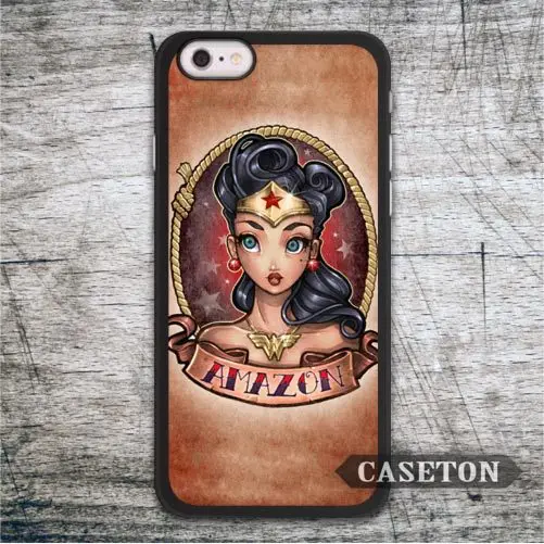 Lovely Cute Wonder Woman Retro font b Case b font For font b iPhone b font