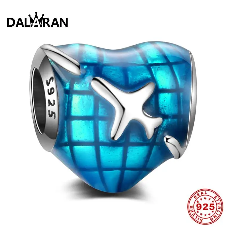DALARAN Blue Aircraft Heart Shape Charms 925 Sterling Silver Enamel Beads Fit Charm DIY Bracelet Necklace For Women Jewelry Gift
DALARAN Blue Aircraft Heart Shape Charms 925 Sterling Silver Enamel Beads Fit Charm DIY Bracelet Necklace For Women Jewelry Gift
