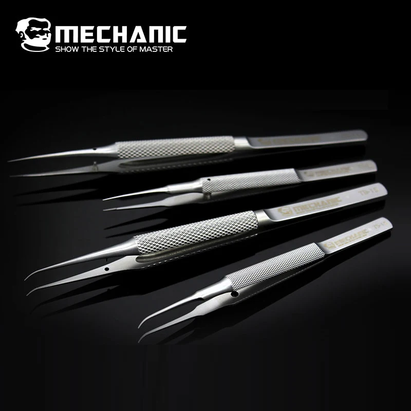 MECHANIC Precision industrial microscope fly-line anti-skid anti-corrosive tweezers
MECHANIC Precision industrial microscope fly-line anti-skid anti-corrosive tweezers