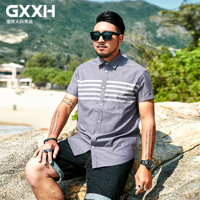 7XL 6XL 5XL Oversized Casual Shirts Mens Short Sleeve Cotton Shirt Men Brand Clothing 2019 Summer New GXXH Camisa Masculina Gray
7XL 6XL 5XL Oversized Casual Shirts Mens Short Sleeve Cotton Shirt Men Brand Clothing 2019 Summer New GXXH Camisa Masculina Gray