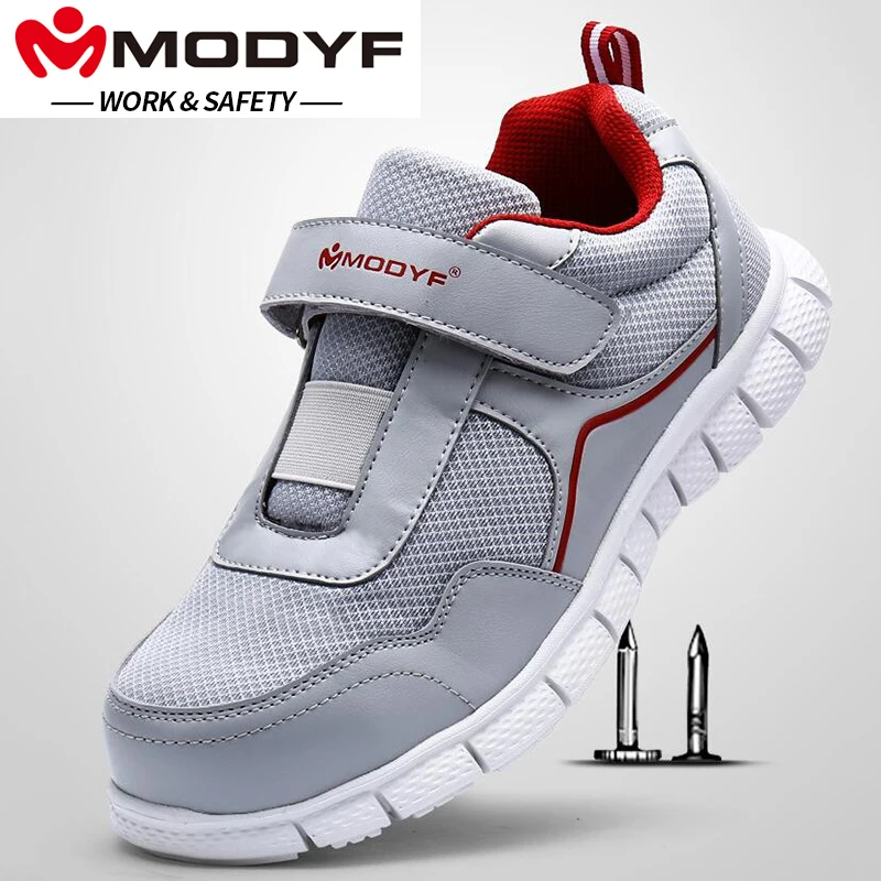 MODYF Steel Toe Cap Work Safety Shoes Breathable Lightweight Casual Sneaker Non Slip Soft Sole Puncture Proof With Magic Tape
MODYF Steel Toe Cap Work Safety Shoes Breathable Lightweight Casual Sneaker Non Slip Soft Sole Puncture Proof With Magic Tape