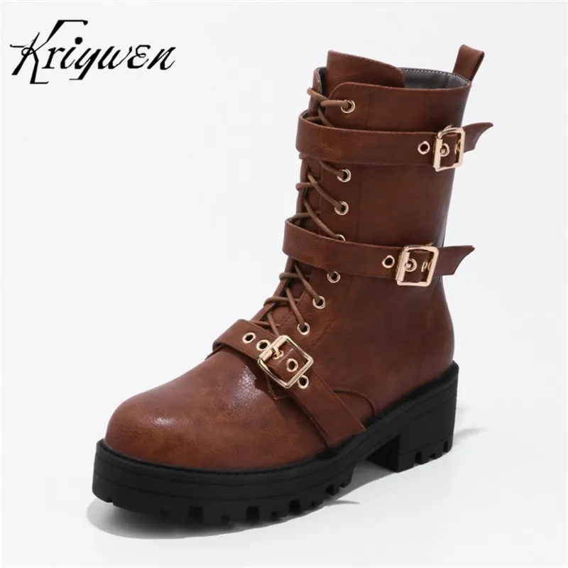 2018 New Autumn Winter Women's Mid-Calf Motorcycle Boots Gothic Style Female Work Lady Party Shoes Zapatos Mujer Plus Size 32-48 
2018 New Autumn Winter Women's Mid-Calf Motorcycle Boots Gothic Style Female Work Lady Party Shoes Zapatos Mujer Plus Size 32-48