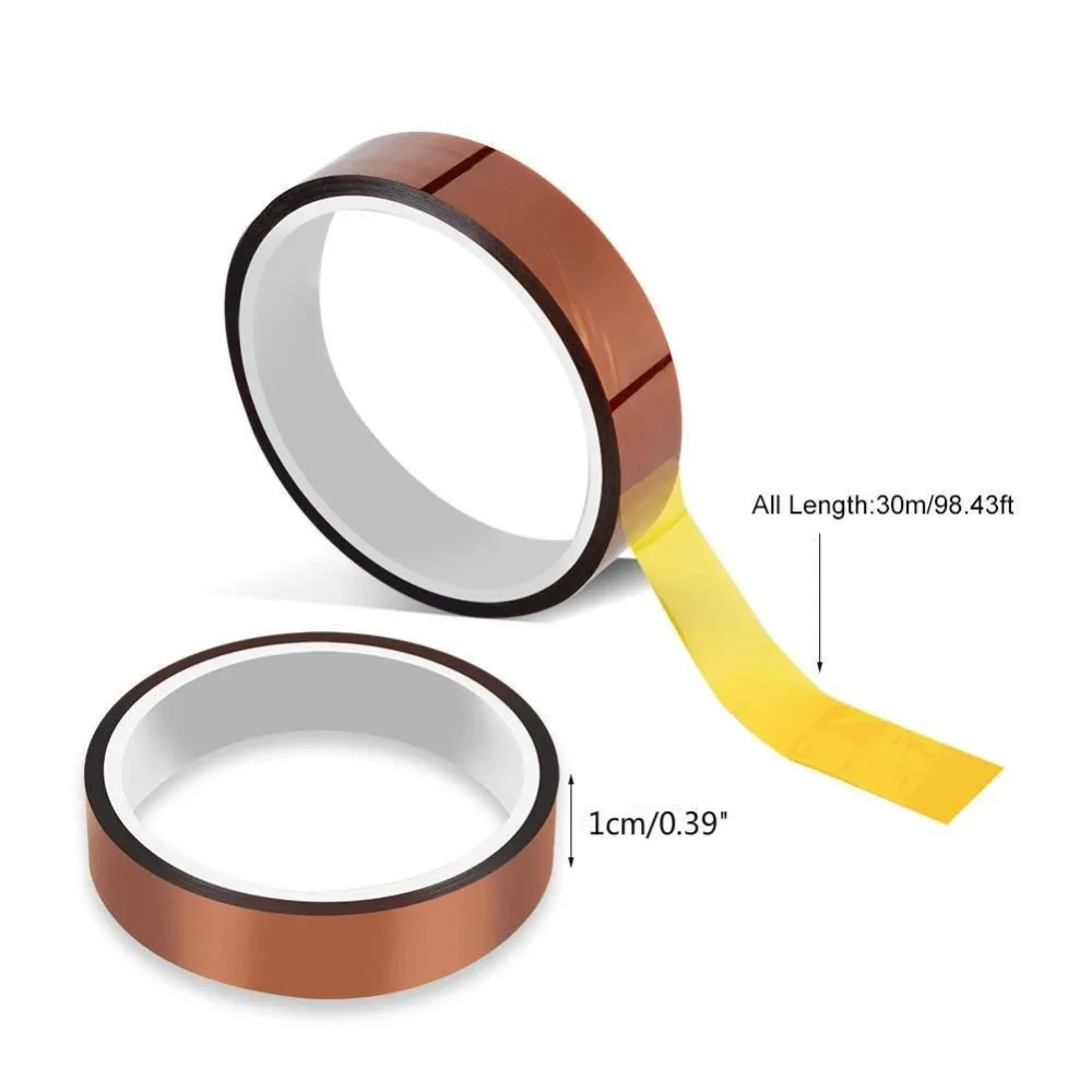 1pcs High Temperature Polyimide Tape Heat Resistant Insulation Polyimide Film Adhesive Tape 10mm For PCB SMT soldering masking
1pcs High Temperature Polyimide Tape Heat Resistant Insulation Polyimide Film Adhesive Tape 10mm For PCB SMT soldering masking