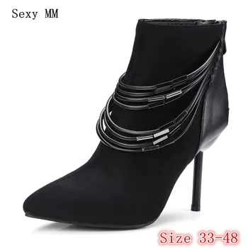 Spring Autumn Women Ankle Boots Square High Heel Woman Short Boots Ladies Shoes botas Plus Size 33 - 40 41 42 43 44 45 46 47 48
Spring Autumn Women Ankle Boots Square High Heel Woman Short Boots Ladies Shoes botas Plus Size 33 - 40 41 42 43 44 45 46 47 48