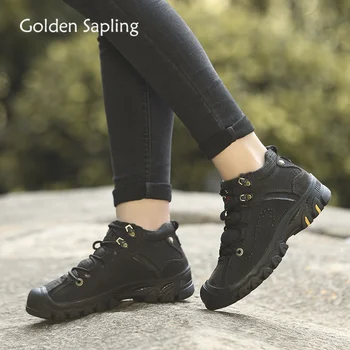 Golden Sapling Woman Mountain Boots Black Genuine Leather Women's Hiking Shoes Platform Rubber Hiking Boots Women Hunting Shoes
Golden Sapling Woman Mountain Boots Black Genuine Leather Women's Hiking Shoes Platform Rubber Hiking Boots Women Hunting Shoes