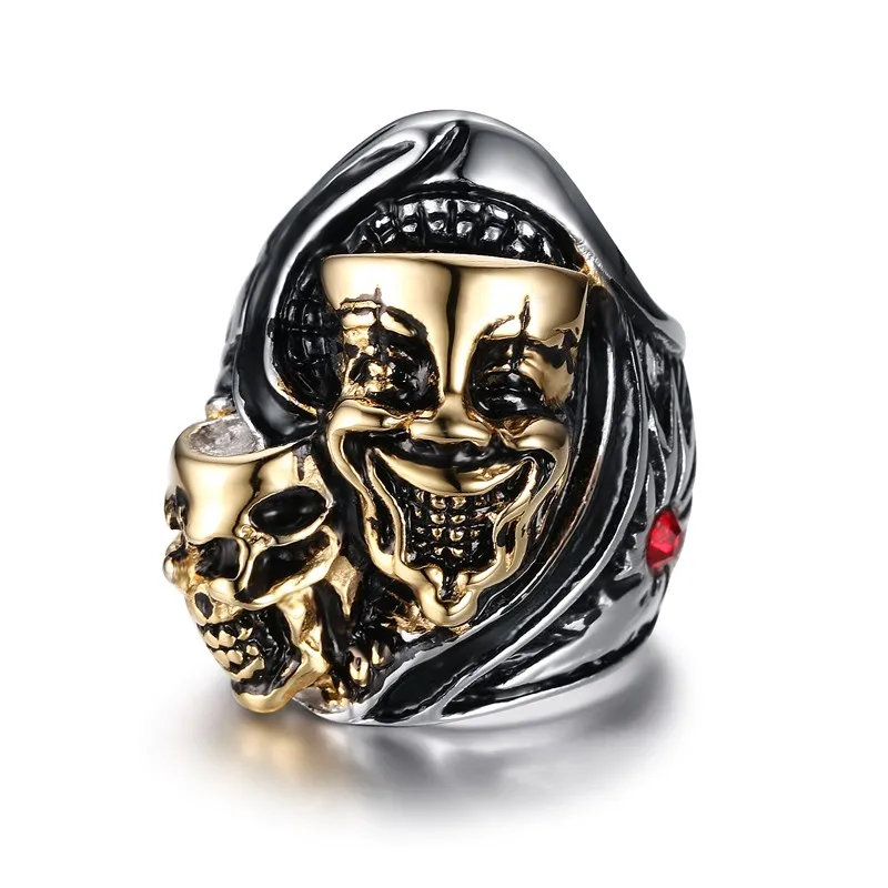 Retro Punk Rock Double Face Figure Shape Biker Rings Male Stainless Steel Mens Signet Viking Ring vantage Anel Bague Homme
Retro Punk Rock Double Face Figure Shape Biker Rings Male Stainless Steel Mens Signet Viking Ring vantage Anel Bague Homme
