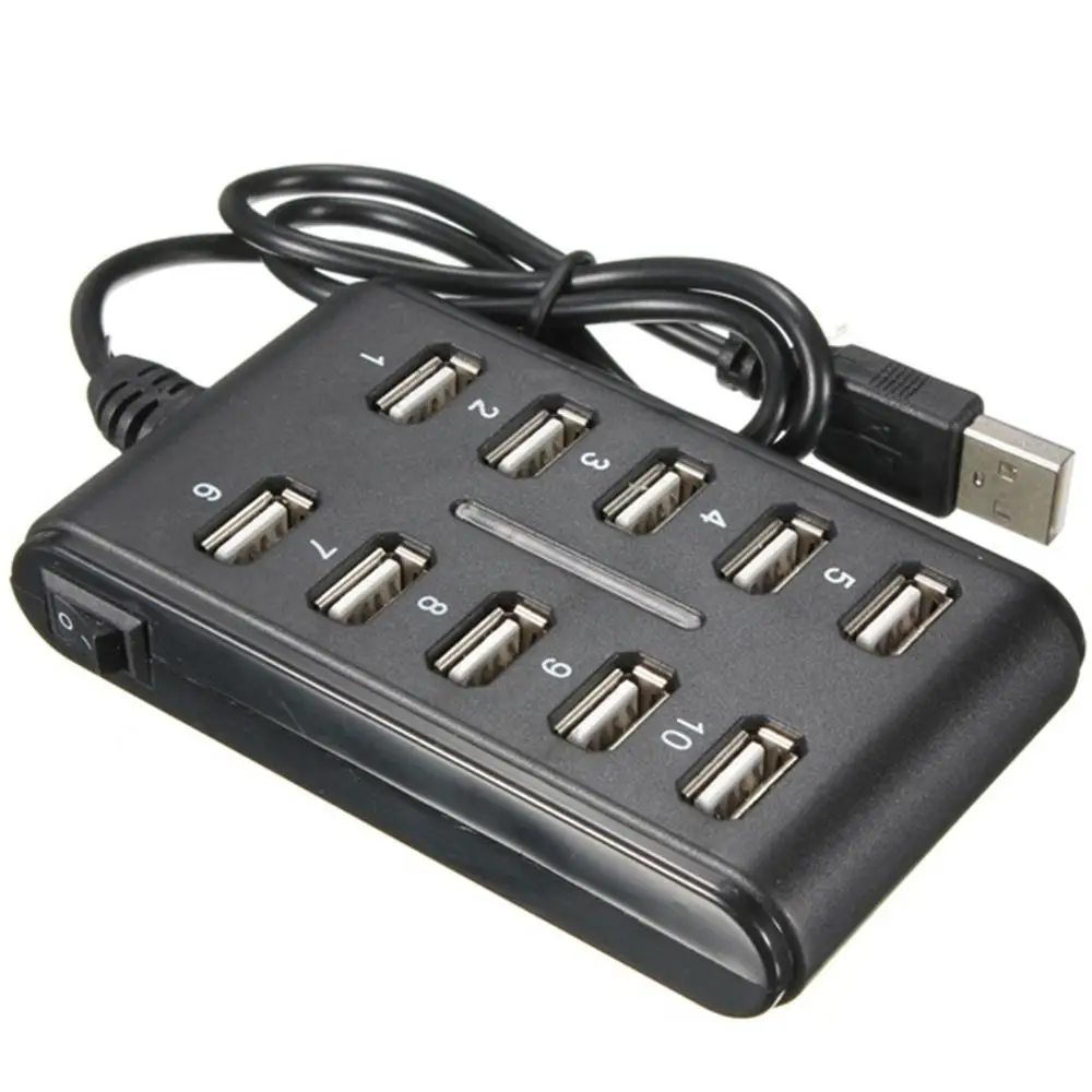 Practical Office Accessories 10 Ports 2.0 USB Data Transmission Charging Hub with Button Switch for PC Laptop Computer
Practical Office Accessories 10 Ports 2.0 USB Data Transmission Charging Hub with Button Switch for PC Laptop Computer