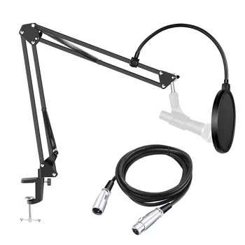 Neewer Microphone Stand Arm with Mic Filter and 8.2 feet XLR Male to Female Cable for Condenser Microphone for Studio Recording
Neewer Microphone Stand Arm with Mic Filter and 8.2 feet XLR Male to Female Cable for Condenser Microphone for Studio Recording