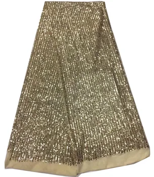 (5yards/pc) gold African French net lace fabric with allover sequins for party dress FLZ035
(5yards/pc) gold African French net lace fabric with allover sequins for party dress FLZ035