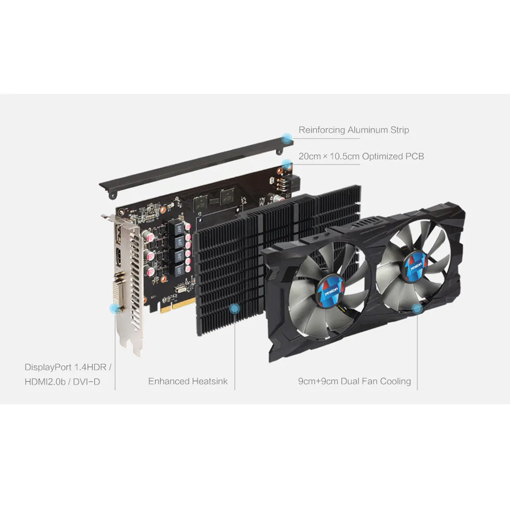 Radeon RX 550 GPU 4GB GDDR5 128bit Gaming Desktop computer PC Video Graphics Cards support DVI/HDMI 2019 Game Player Hot Sale
Radeon RX 550 GPU 4GB GDDR5 128bit Gaming Desktop computer PC Video Graphics Cards support DVI/HDMI 2019 Game Player Hot Sale