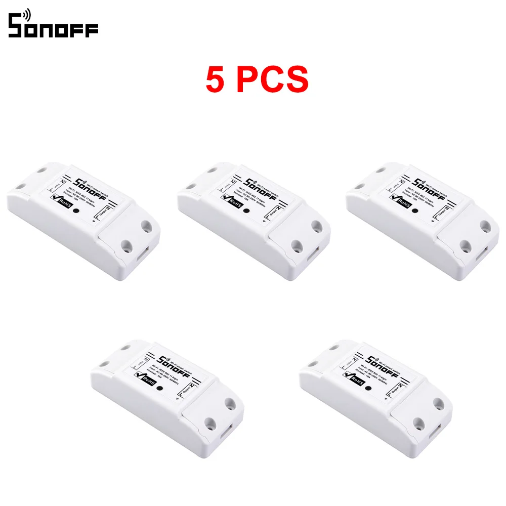 5 PCS Sonoff Wifi Smart Switch Wifi Controlled Switch Wireless Relay Switch Universal DIY Smart Home Wifi Switch Domotica Device
5 PCS Sonoff Wifi Smart Switch Wifi Controlled Switch Wireless Relay Switch Universal DIY Smart Home Wifi Switch Domotica Device