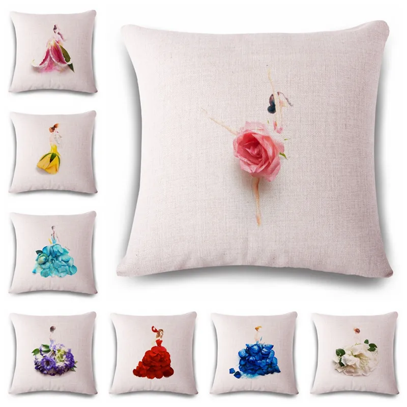 Flower Girl Cushion Cover Woven Linen Family Affection Sofa Car Seat Family Home Decorative Throw Pillow Case Housse De Coussin
Flower Girl Cushion Cover Woven Linen Family Affection Sofa Car Seat Family Home Decorative Throw Pillow Case Housse De Coussin