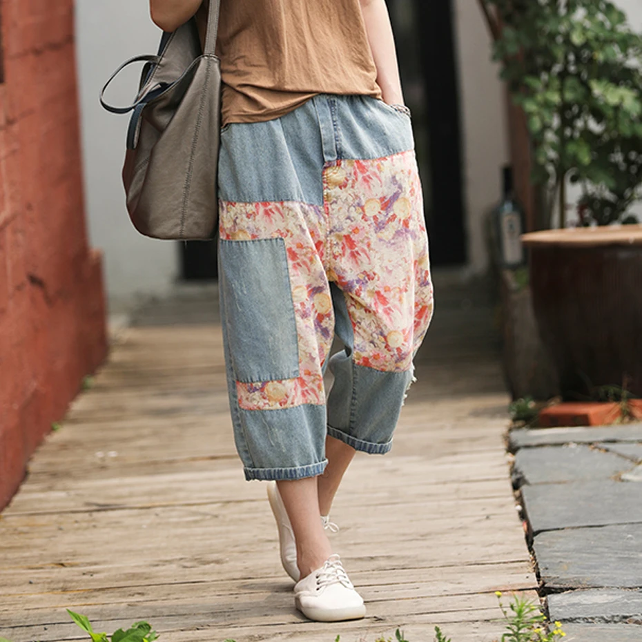 Women Jeans Denim Distressed Pants Capris Trousers Retro Casual Vintage for Spring Summer Big Loose Elastic Waist AZ28211417
Women Jeans Denim Distressed Pants Capris Trousers Retro Casual Vintage for Spring Summer Big Loose Elastic Waist AZ28211417