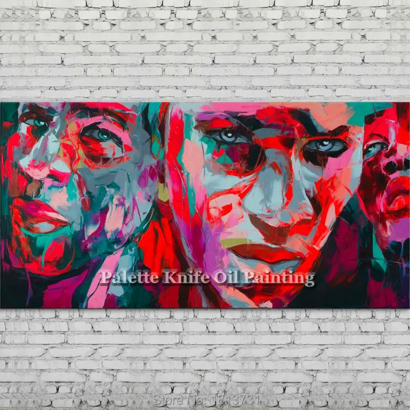 Hand painted Francoise Nielly Palette knife portrait Face Oil painting Character figure canva wall Art picture for living room 5
Hand painted Francoise Nielly Palette knife portrait Face Oil painting Character figure canva wall Art picture for living room 5