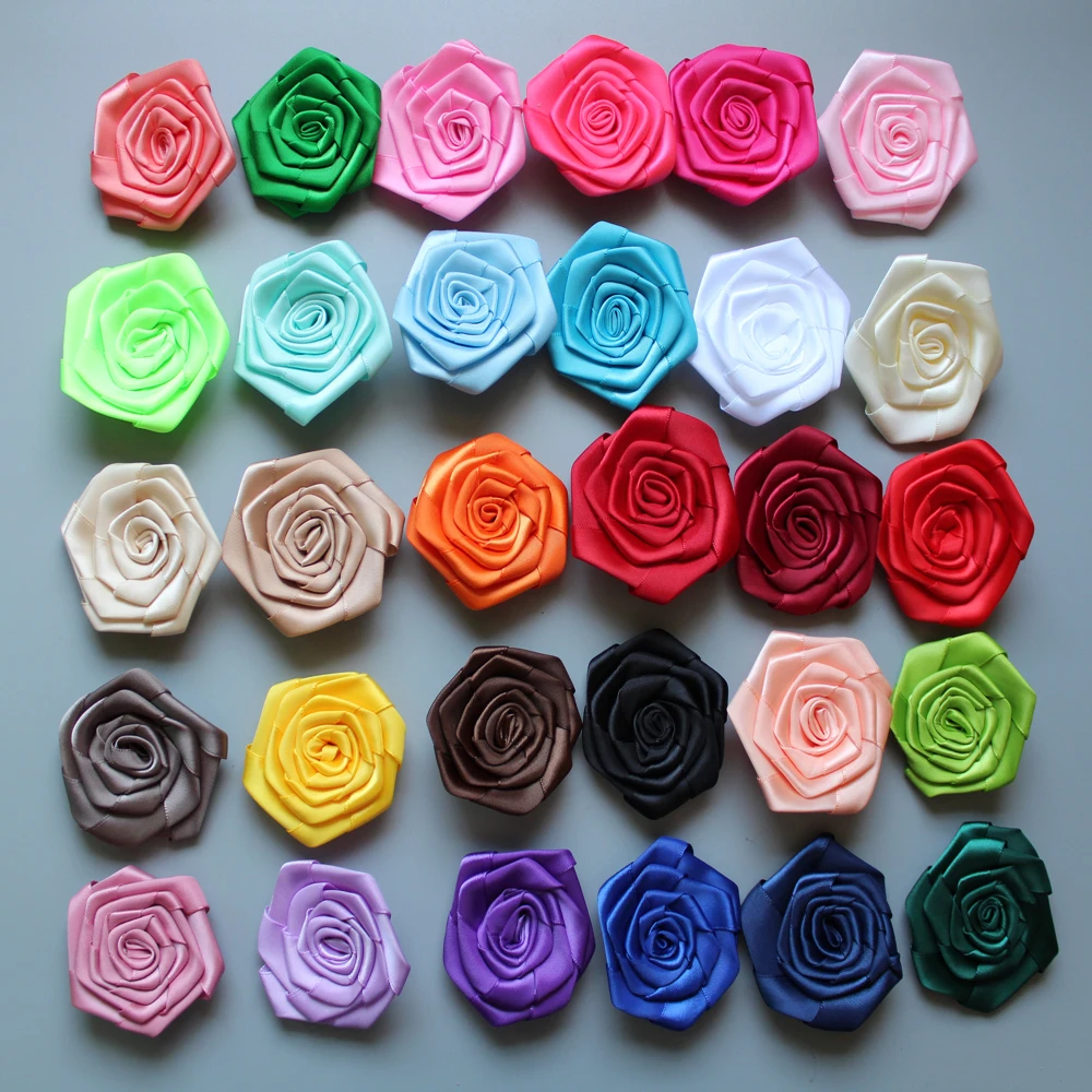 60pcs/lot 6cm 30colors Mini Satin Ribbon Rose Flowers For Girls Hair Accessories Artificial Fabric Flowers For girl Headbands
60pcs/lot 6cm 30colors Mini Satin Ribbon Rose Flowers For Girls Hair Accessories Artificial Fabric Flowers For girl Headbands