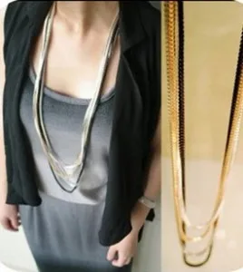 Europe Fashion Brand Luxury Multi Chain Long Necklaces Metal Choker Necklace Jewelry For Women Clothing Accessories Hot Sale
Europe Fashion Brand Luxury Multi Chain Long Necklaces Metal Choker Necklace Jewelry For Women Clothing Accessories Hot Sale