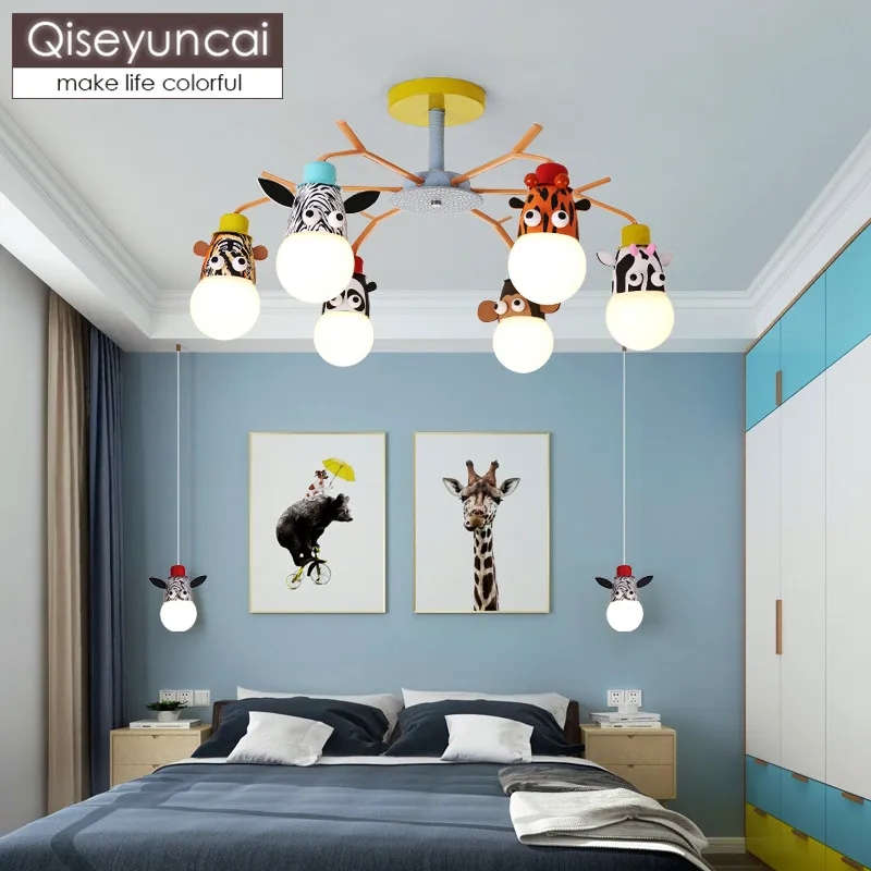 Qiseyuncai Modern minimalist children's room cartoon animal ceiling lamp personality creative warm boy girl room lighting
Qiseyuncai Modern minimalist children's room cartoon animal ceiling lamp personality creative warm boy girl room lighting