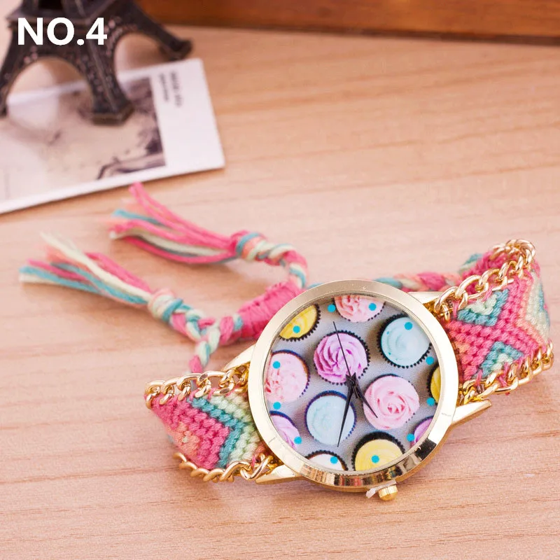 Montre Femme Watches Women Woven Curren Ladies Bracelet Watch Japanese and Korean Style Manual DIY Cup Cake Flower Quartz Watch
Montre Femme Watches Women Woven Curren Ladies Bracelet Watch Japanese and Korean Style Manual DIY Cup Cake Flower Quartz Watch