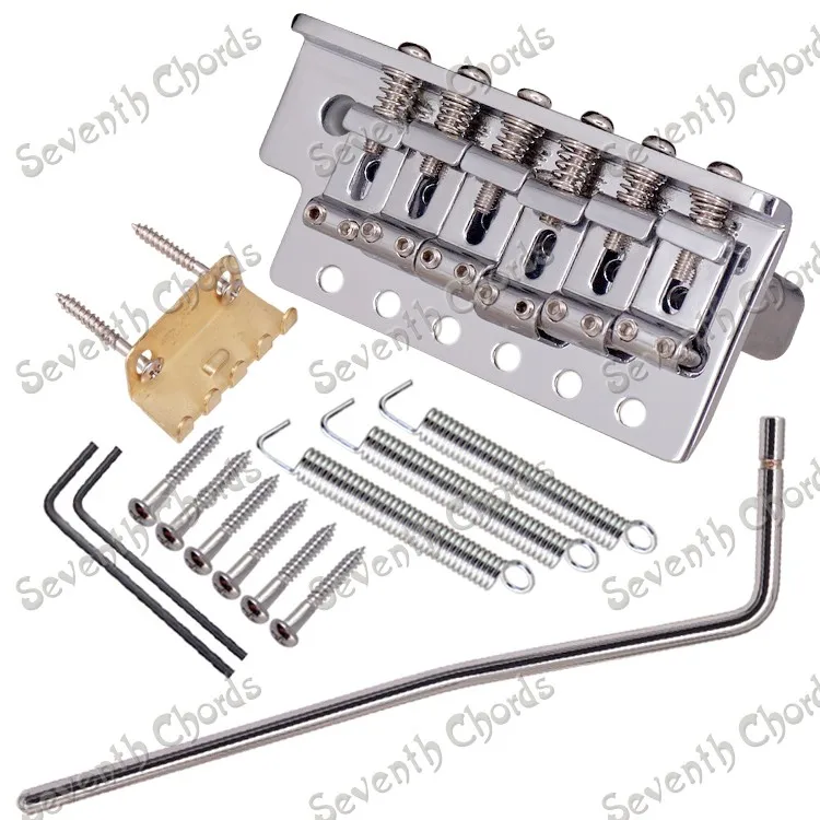 A Set Chrome Thickened Base 6 String Saddle Single Tremolo Bridge System Electric Guitar Replacement parts - With Whammy Bar
A Set Chrome Thickened Base 6 String Saddle Single Tremolo Bridge System Electric Guitar Replacement parts - With Whammy Bar