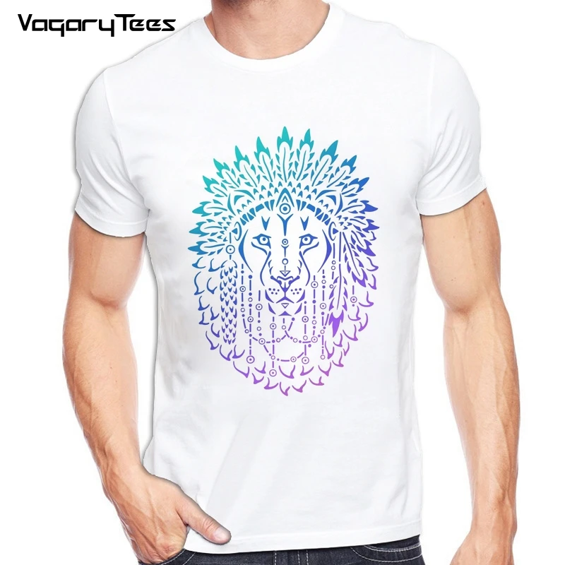 New Arrivals Feather Lion Men T-Shirt Fashion Bule Lion Printed t Shirt Short Sleeve O-Neck Tops Funny Animal Tee
New Arrivals Feather Lion Men T-Shirt Fashion Bule Lion Printed t Shirt Short Sleeve O-Neck Tops Funny Animal Tee