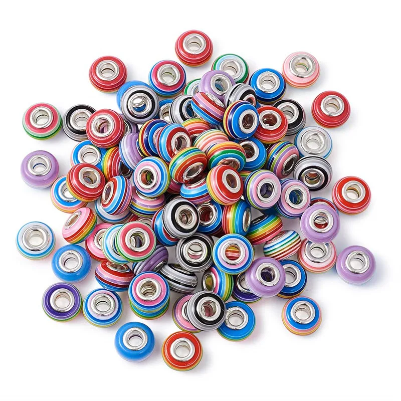 50pcs Rainbow Rondelle Large Hole Spacer Beads fit European Charm Bracelet Bangle Snake Chain DIY Necklace for Jewelry Making
50pcs Rainbow Rondelle Large Hole Spacer Beads fit European Charm Bracelet Bangle Snake Chain DIY Necklace for Jewelry Making