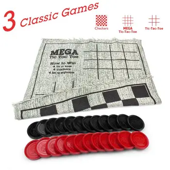 Giant 3-in-1 24Pcs Checkers With Reversible Rug Draughts/Checkers/Backgammon Chess Piece For Kids Board Game Learning Camping
Giant 3-in-1 24Pcs Checkers With Reversible Rug Draughts/Checkers/Backgammon Chess Piece For Kids Board Game Learning Camping