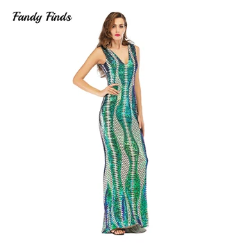 Fandy Finds Women Sequined Dress Deep V Neck Backless Sleeveless Night Club Party Lady Banquet Floor-Length Multi Color Dress
Fandy Finds Women Sequined Dress Deep V Neck Backless Sleeveless Night Club Party Lady Banquet Floor-Length Multi Color Dress