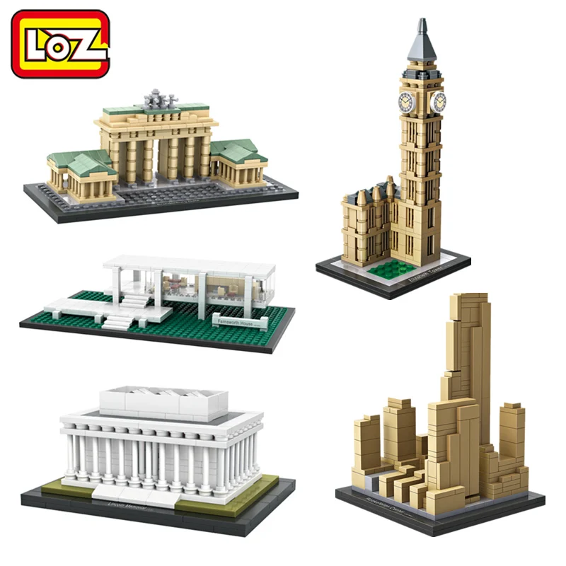 LOZ World Famous Architecture Mini Blocks Model Toy Elizabeth Tower Farnsworth House Brandenburg Gate Model No Box Ages 14+ 
LOZ World Famous Architecture Mini Blocks Model Toy Elizabeth Tower Farnsworth House Brandenburg Gate Model No Box Ages 14+