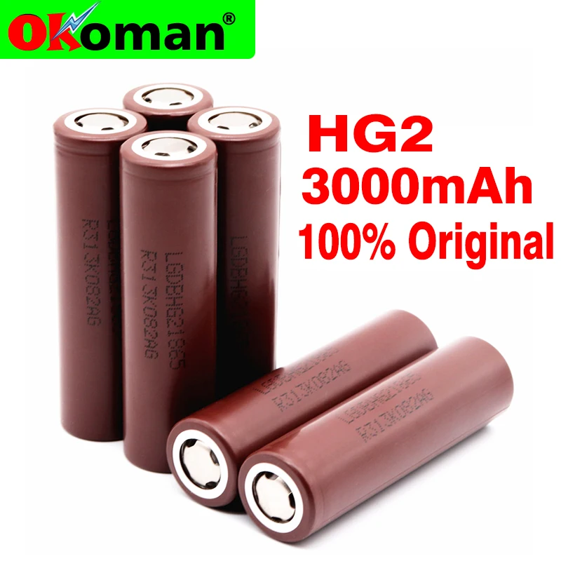 100% original 3.6V 3000mAh 18650 battery rechargeable battery for LG HG2 18650 lithium battery use electronic cigarette
100% original 3.6V 3000mAh 18650 battery rechargeable battery for LG HG2 18650 lithium battery use electronic cigarette