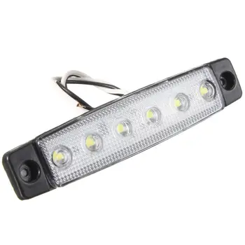 White 12V 6 LED Side Marker Light For Trailer Truck Boat BUS Indicator RV Lamp Comes With Mounting Screws And Nuts
White 12V 6 LED Side Marker Light For Trailer Truck Boat BUS Indicator RV Lamp Comes With Mounting Screws And Nuts