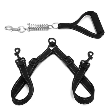 Nylon Dog Leash Coupler No Tangle Double Dog Dual Adjustable Splitter Lead Trainer Leash for Double Dog Leash with Elasticity
Nylon Dog Leash Coupler No Tangle Double Dog Dual Adjustable Splitter Lead Trainer Leash for Double Dog Leash with Elasticity