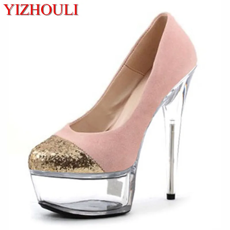 Transparent high waterproof stage sexy nightclub performance with high heels, banquet display shoes, 15cm/Pumps
Transparent high waterproof stage sexy nightclub performance with high heels, banquet display shoes, 15cm/Pumps