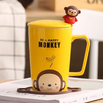 Cartoon Ceramic mug cartoon cat monkey rabbit bear lovers cup of milk coffee cup with spoon cover
Cartoon Ceramic mug cartoon cat monkey rabbit bear lovers cup of milk coffee cup with spoon cover