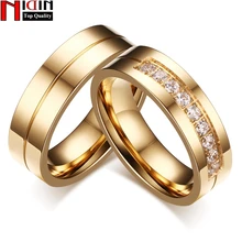 NIDIN 2017 Stainless Steel Trendy Wedding Bands Rings for Love Gold-color CZ Stone Stainless Steel Promise Jewelry
NIDIN 2017 Stainless Steel Trendy Wedding Bands Rings for Love Gold-color CZ Stone Stainless Steel Promise Jewelry