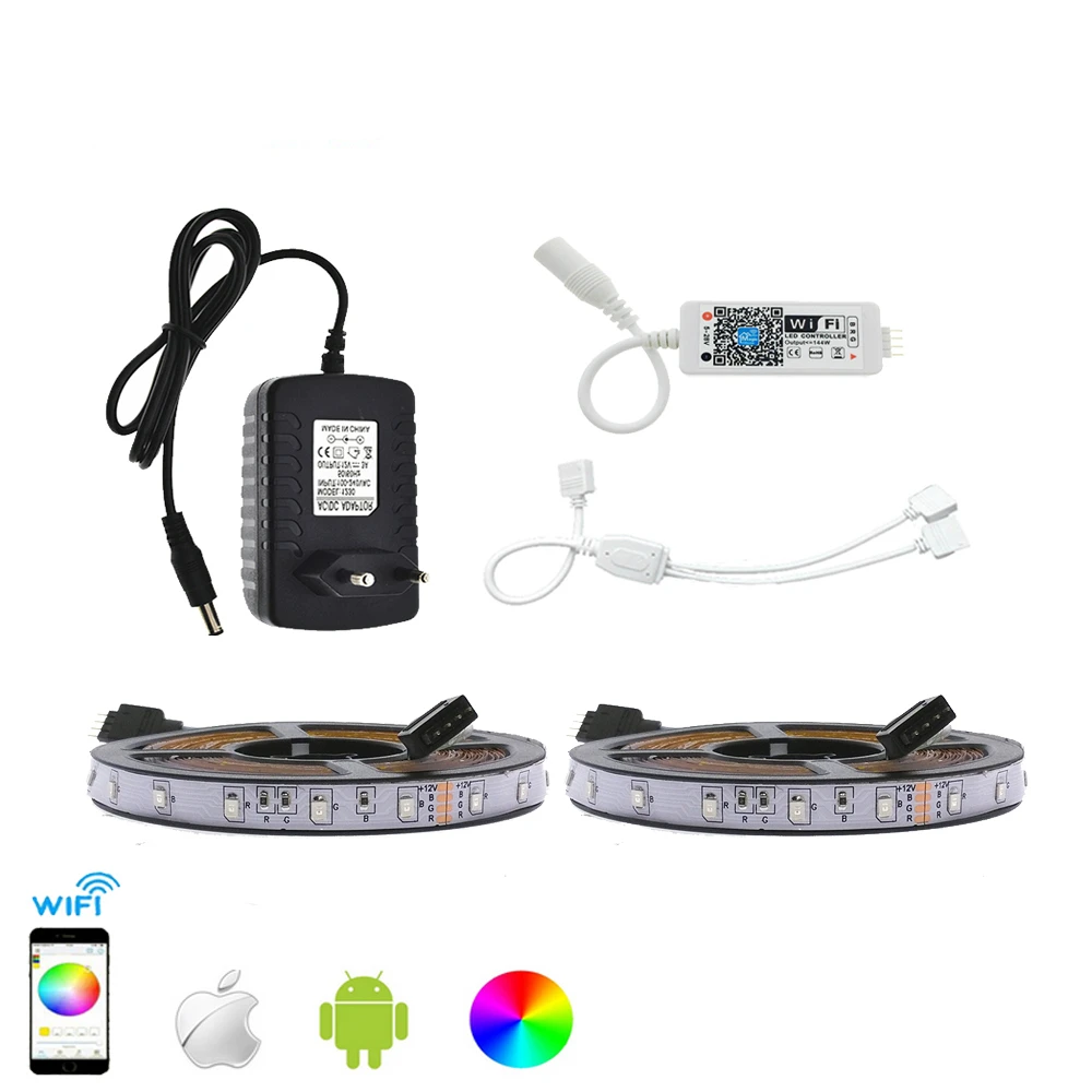 Набор светодиодных лент 3528 RGB 10 м/600LED Гибкая полоса света + приложение для