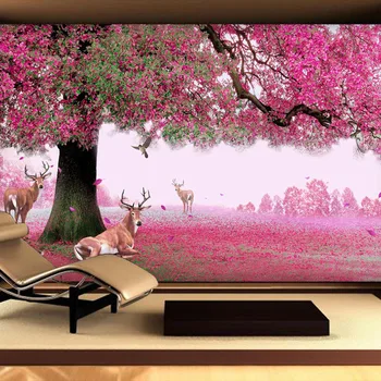 Purple cherry Tree Deer Large mural 3d Wall paper for TV Background 3d Photo Murals Wallpaper 3d Papel Murals
Purple cherry Tree Deer Large mural 3d Wall paper for TV Background 3d Photo Murals Wallpaper 3d Papel Murals