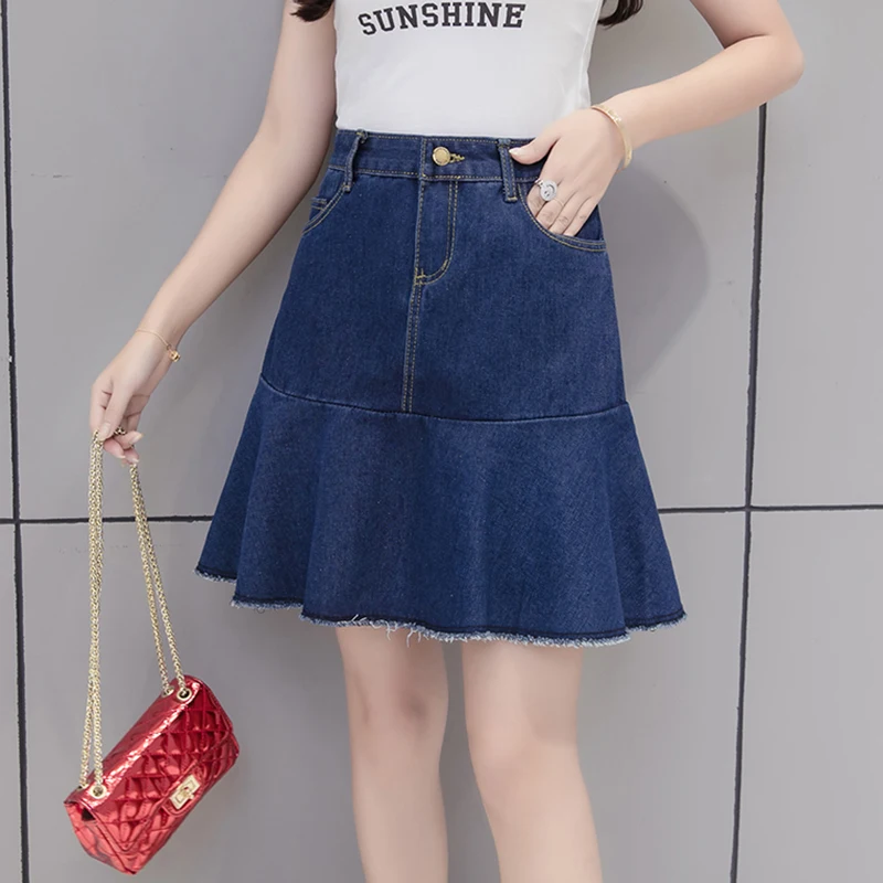 S-5XL Plus Size Skirt Harajuku Casual Pockets Patchwork Blue Denim Skirt Jeans Simple Chic Young Mini 2019 Summer Skirts Womens
S-5XL Plus Size Skirt Harajuku Casual Pockets Patchwork Blue Denim Skirt Jeans Simple Chic Young Mini 2019 Summer Skirts Womens